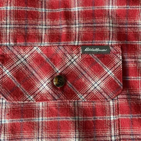 Eddie Bauer Men's Bristol Plaid Button Up Flannel Shirt, size 2XL - Picture 3 of 12